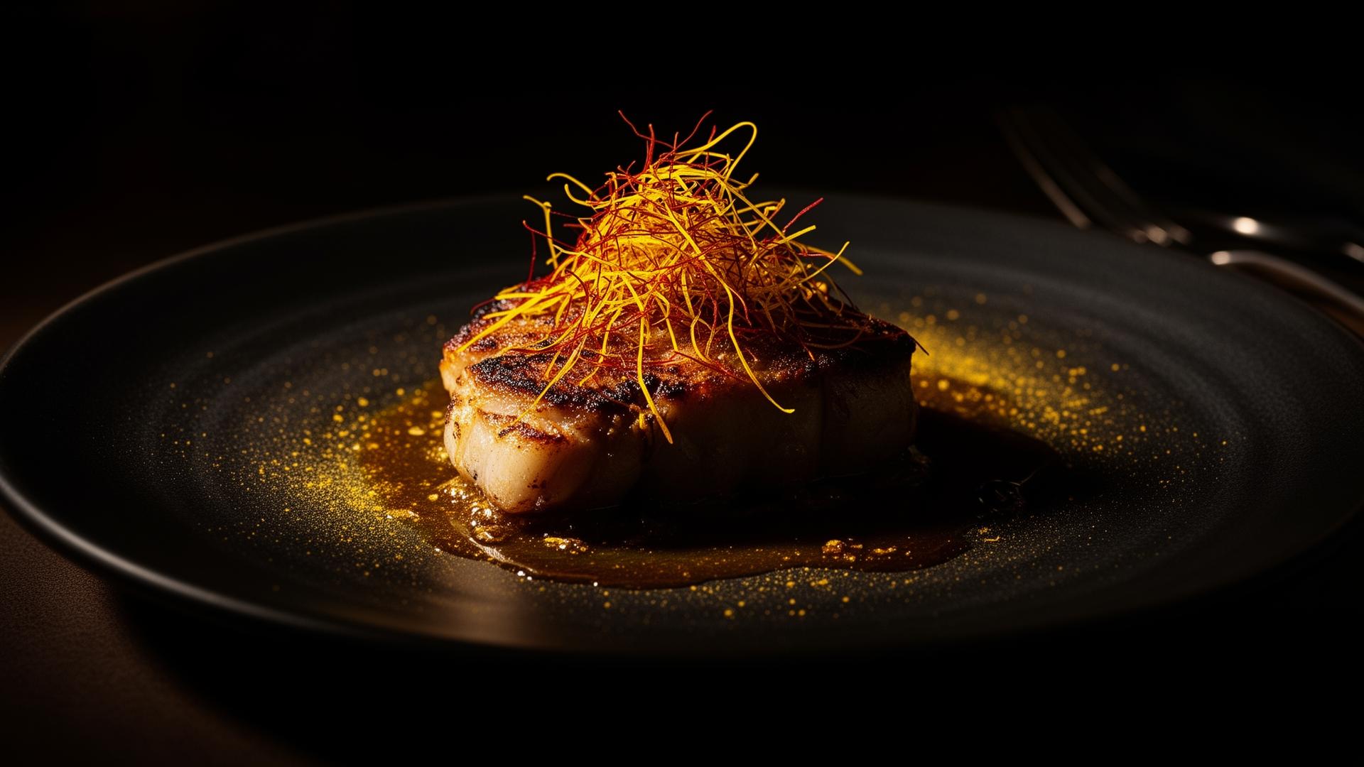 Signature saffron dish at Saffron Kitchen